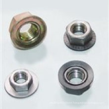 Hex Flange Nut Carbon Steel Nut with Serrated for Furniture